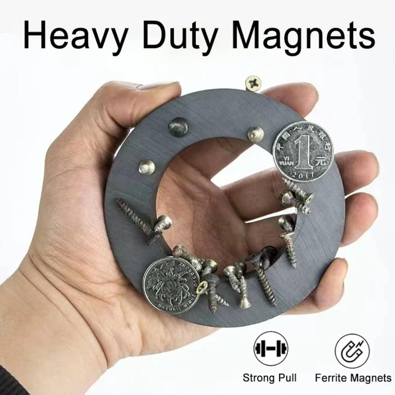 AOAUTO Large Ceramic Ring Magnet,Industrial Grade 8 Ferrite Ring Magnets with Hole for Science Experiment-OD100mmxID60mmx15mm - Image 5